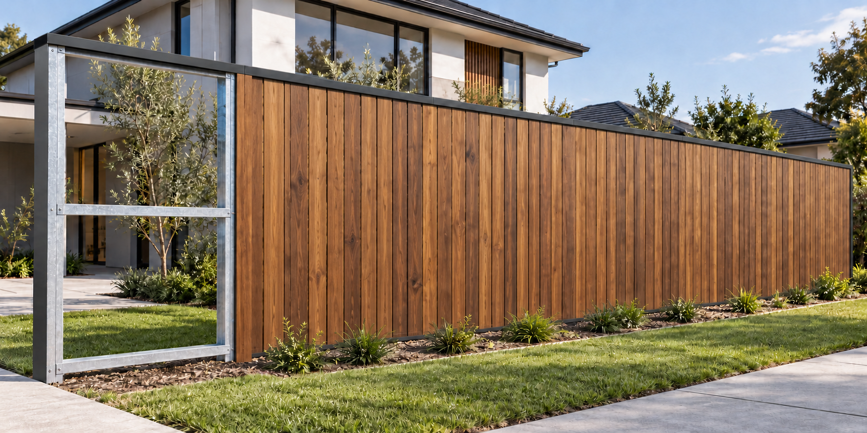 Timber paling cladding
